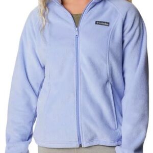 Columbia Soft Blue/Purple Fleece Jacket Sz XL